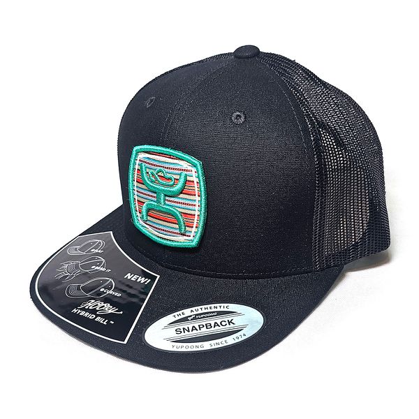 Boné Hooey Preto - Logo - Verde Água