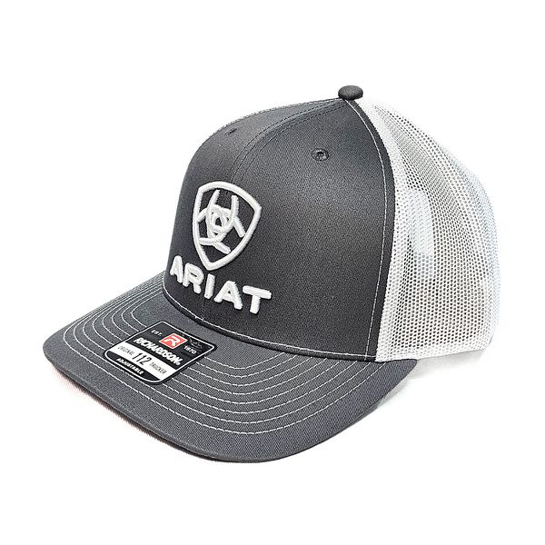 Boné Ariat - Cinza Branco Logo Branca