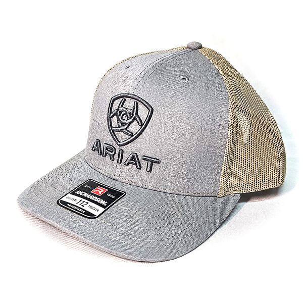 Boné Ariat - Cinza Marrom Logo Cinza