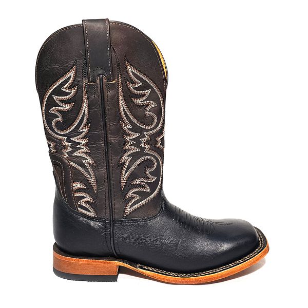 Bota Goyazes Masculina 243004-CC COURO PIT STOP PRETO DALLAS CAFÉ