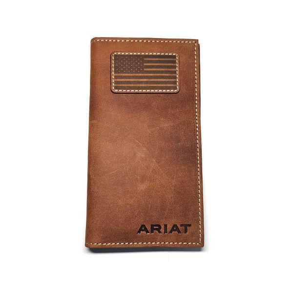 Carteira Couro Bifold Vertical Longa Ariat-A3548344