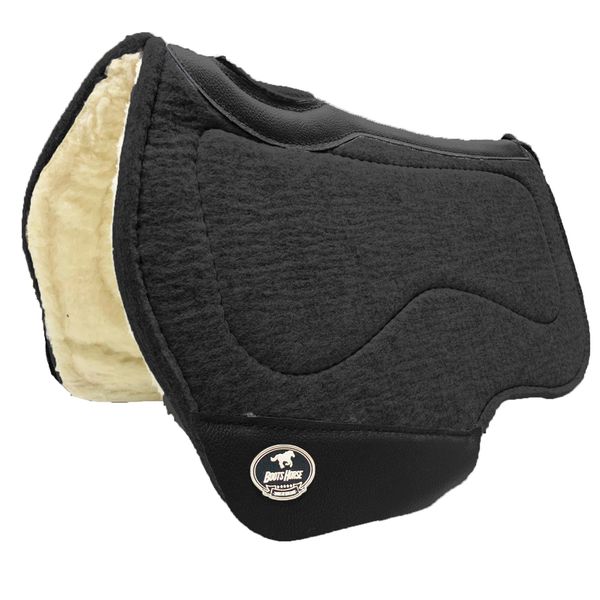 Manta Boots Horse Flex Chip Tambor Redonda Pelego - Preto / Preto
