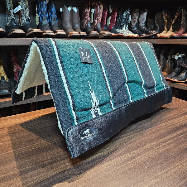 Manta Boots Horse Combat Tambor Algodão Verde Branco Preto