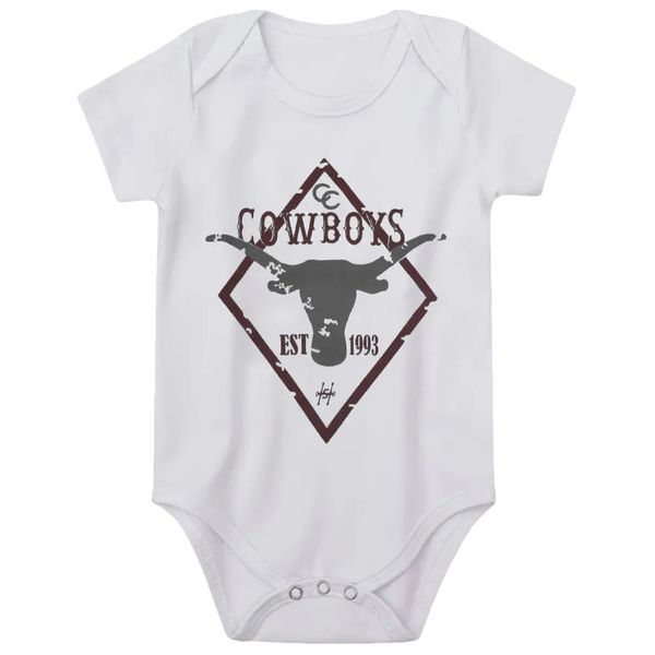 Body Cowboys Infantil Branco BDCOW - LONGHORN