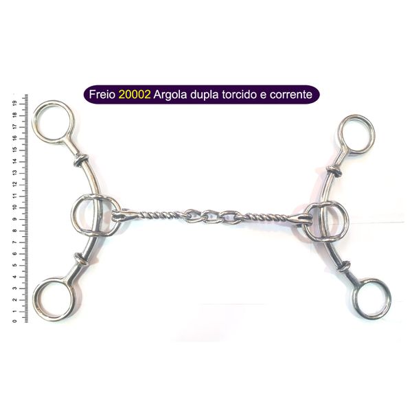 Freio Protec Horse - 20002 Argola dupla torcido - corrente