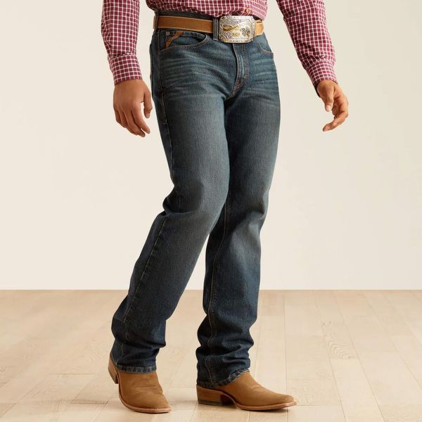 Calça Ariat Jeans Masculina M2 Atlas Traditional Relaxed Stretch Pro Series Ray Boot Cut