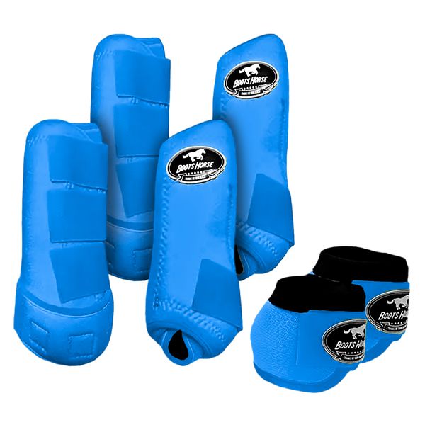 Kit Completo Boots Horse - Boleteira Dianteira/Traseira e cloche - Azul Turquesa