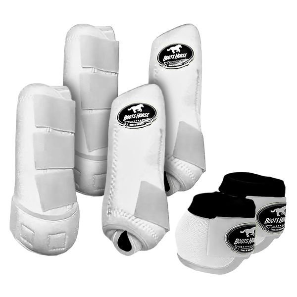 Kit Completo Boots Horse - Boleteira Dianteira/Traseira e cloche - Branco