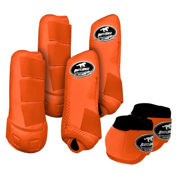 Kit Completo Boots Horse - Boleteira Dianteira/Traseira e cloche - Laranja