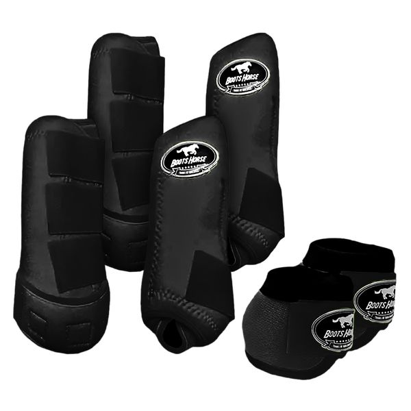 Kit Completo Boots Horse - Boleteira Dianteira/Traseira e cloche - Preto