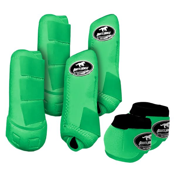 Kit Completo Boots Horse - Boleteira Dianteira/Traseira e cloche - VERDE ÁGUA