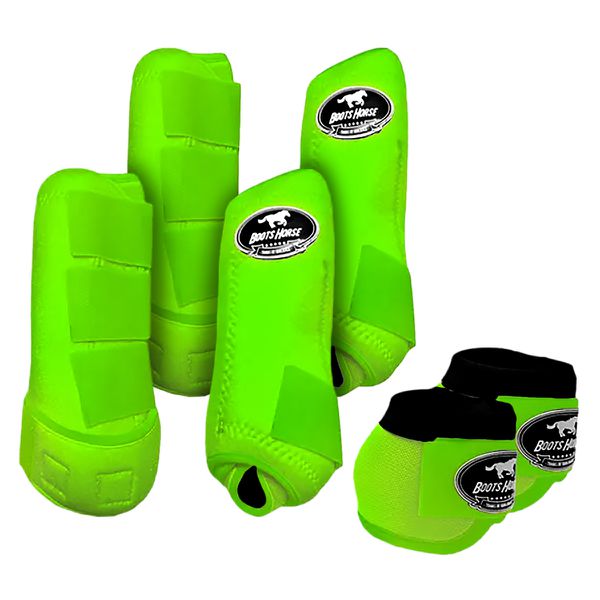 Kit Completo Boots Horse - Boleteira Dianteira/Traseira e cloche - Verde Limão