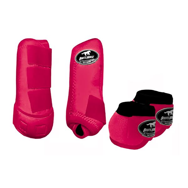 Kit Simples Boots Horse Boleteira Dianteira e Cloche - Magenta
