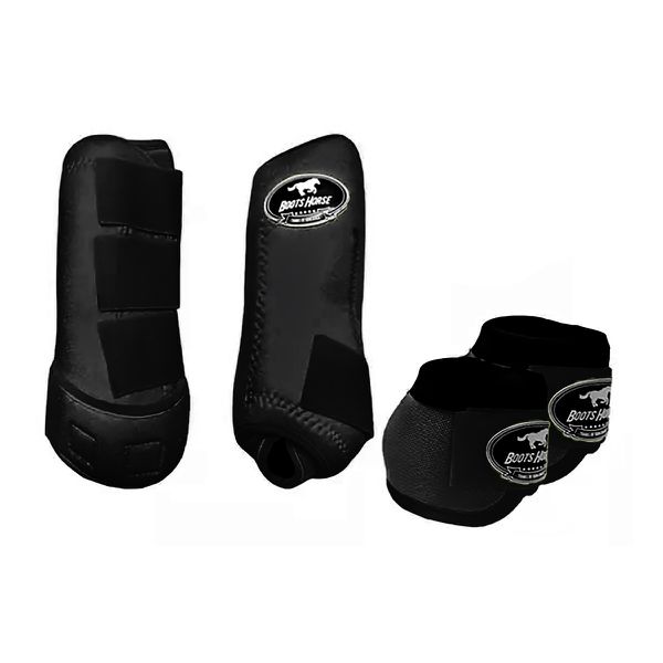 Kit Simples Boots Horse Boleteira Dianteira e Cloche - Preto