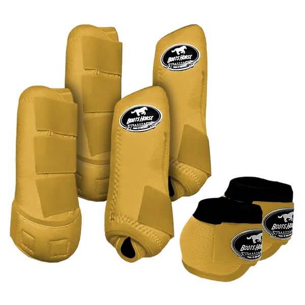 Kit Completo Boots Horse - Boleteira Dianteira/Traseira e cloche - Dourado