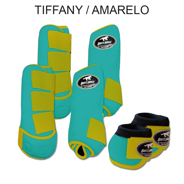 Kit Completo Boots Horse - Boleteira Dianteira/Traseira e cloche - TIFFANY/AMARELO