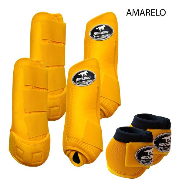 Kit Completo Boots Horse - Boleteira Dianteira/Traseira e cloche - Amarelo