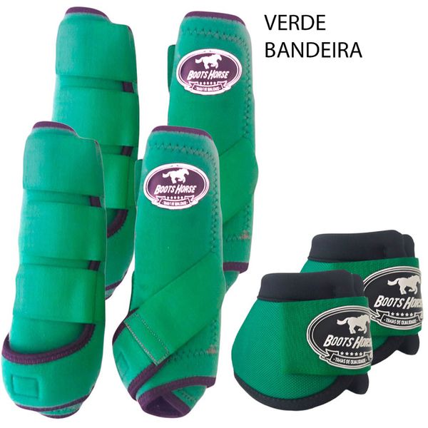 Kit Completo Boots Horse - Boleteira Dianteira/Traseira e cloche - Verde Bandeira