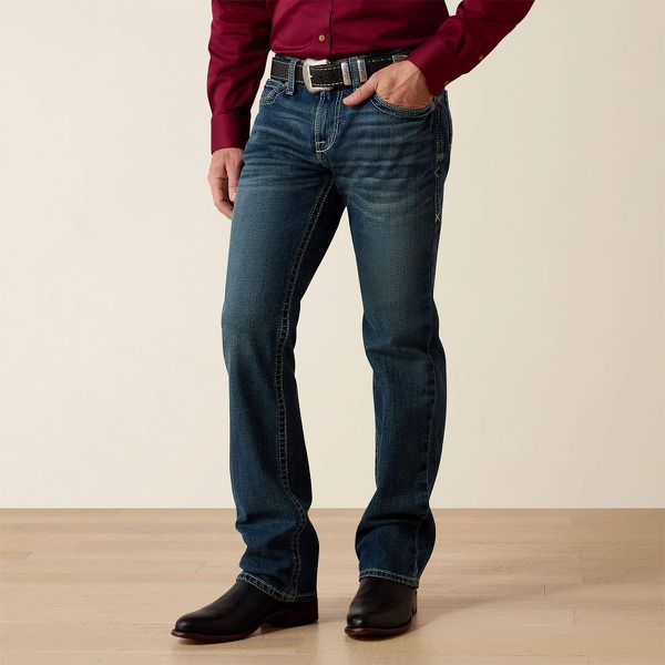 Calça Jeans Ariat Masculina- M7 Silverton Rocker Stretch Coltrane Stackable Straight Leg Jean