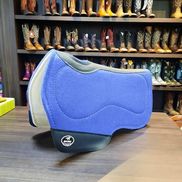 Manta Boots Horse Flex Chip Tambor Redonda Feltro - Azul Royal e Preto