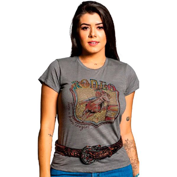 T-SHIRT MISS COUNTRY - AMORES - CINZA