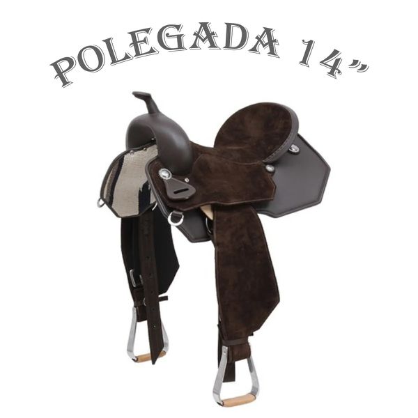 Sela Equitech Polegada 14" Neoprene Café - Aba Recortada 