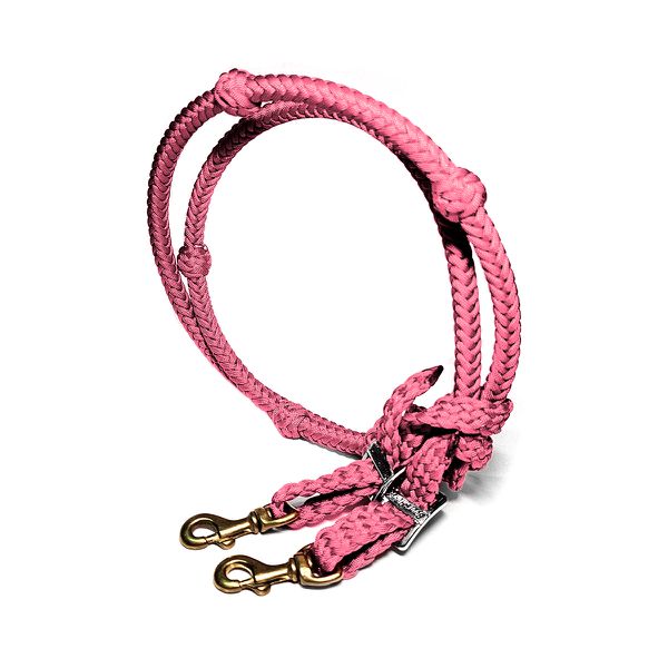 Rédea Com Peia Boots Horse Nylon CS COM PEIA 8 tento com Mosquetão - ROSA