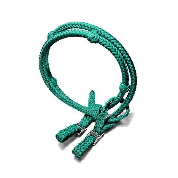 Rédea com Peia Boots Horse Nylon CS 8 tento sem Mosquetão - VERDE ÁGUA