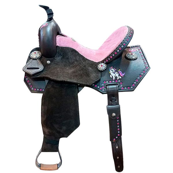 SELA FORMA PROTEC HORSE NEOPRENE CAFÉ - BORDADO UNICÓRNIO/CRAVINHO/ASSENTO ROSA/ABA RECORTADA