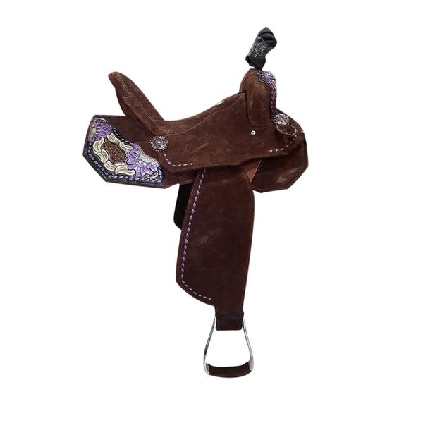 SELA FORMA PROTEC HORSE NEOPRENE CAFE - BORDADO FLOR ROXO/TENTO ROXO/ABA RECORTADA
