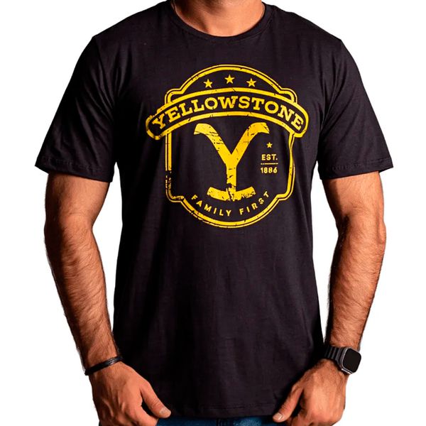 Camiseta Masculina Yellowstone - YE10 - Preta