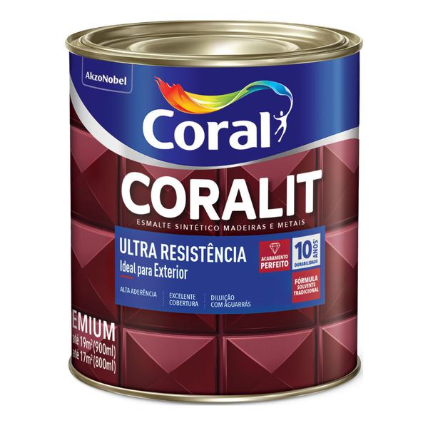 Esmalte Coralit Preto Fosco - 900ml