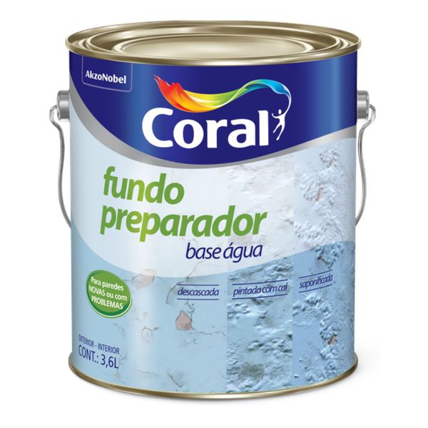 Fundo Preparador Base água Incolor - 3,6L