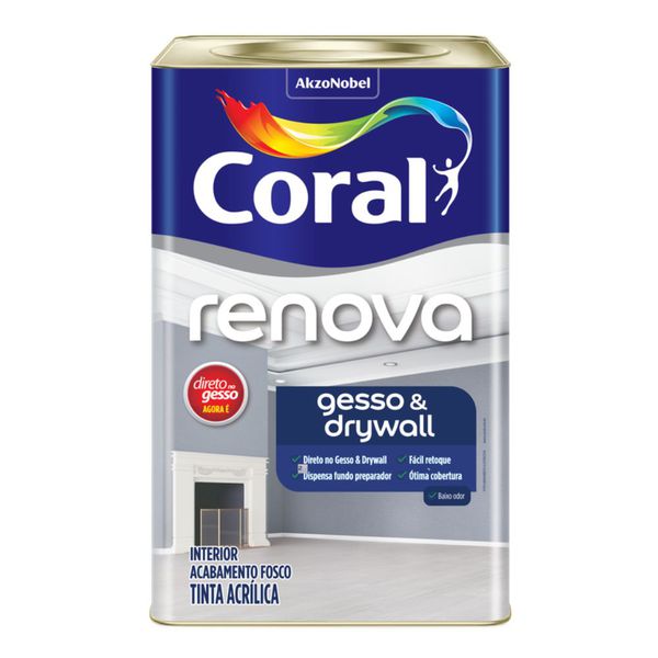  Acrílico Renova Gesso e Drywall Branco Fosco - 18L