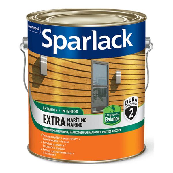 Verniz Extra Marítimo Acetinado Natural Base Água - 3,6L