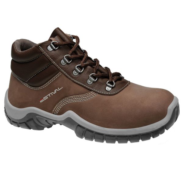 Bota de Segurança em Couro - Marrom* - Estival - WO10031S1 - CA 44591