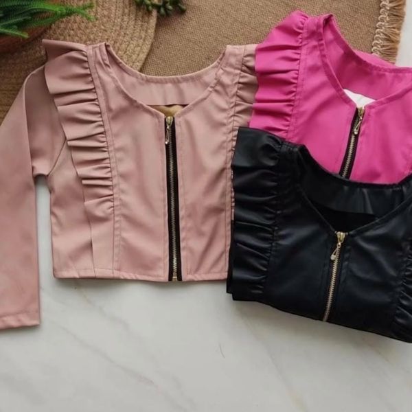 Jaqueta Babado Pink