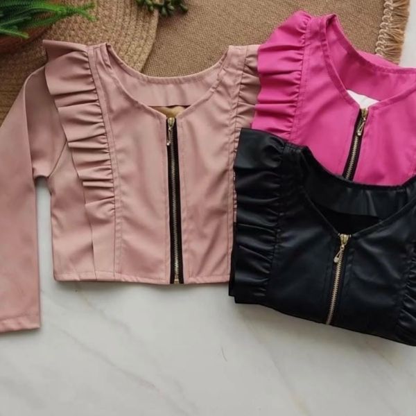 Jaqueta Babado Rosé