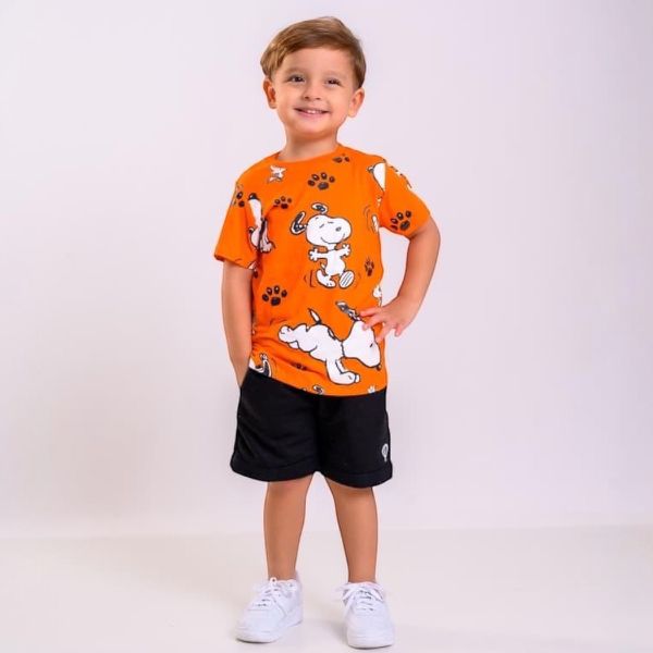 Conjunto Snoopy Preto