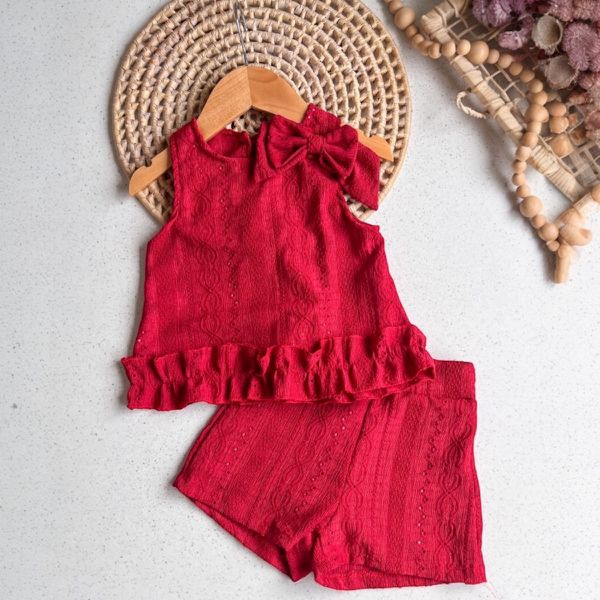 Conjunto Laço Vermelho