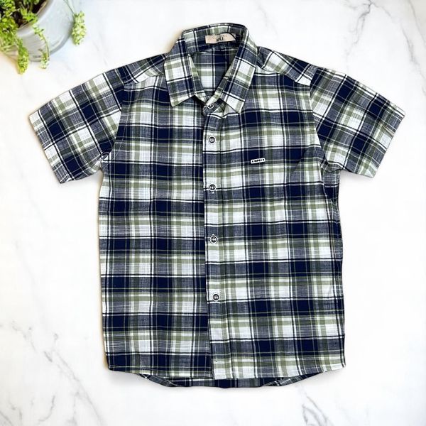 Camisa Xadrez Azul Marinho