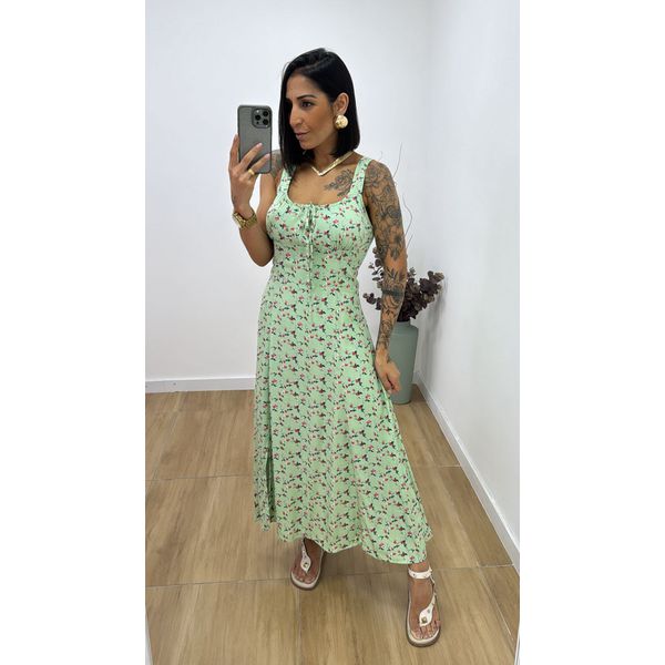 Vestido Rosana Verde Erva Doce