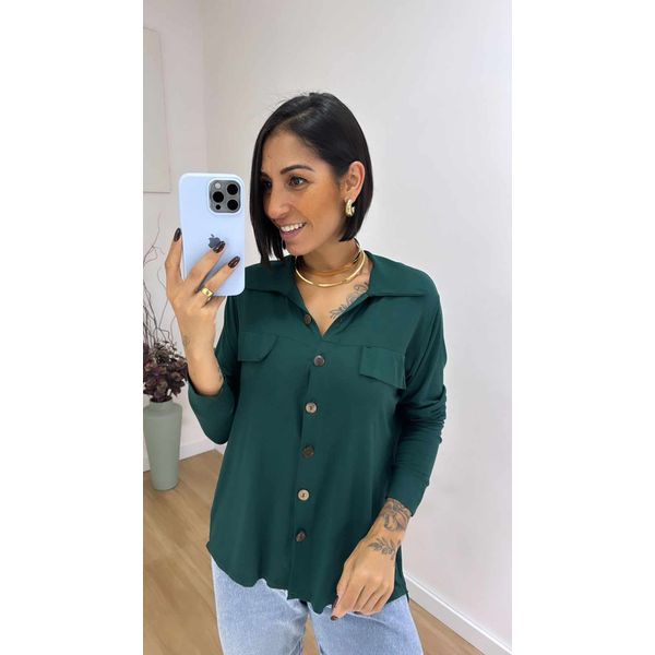 Camisa Thaís Verde Folha