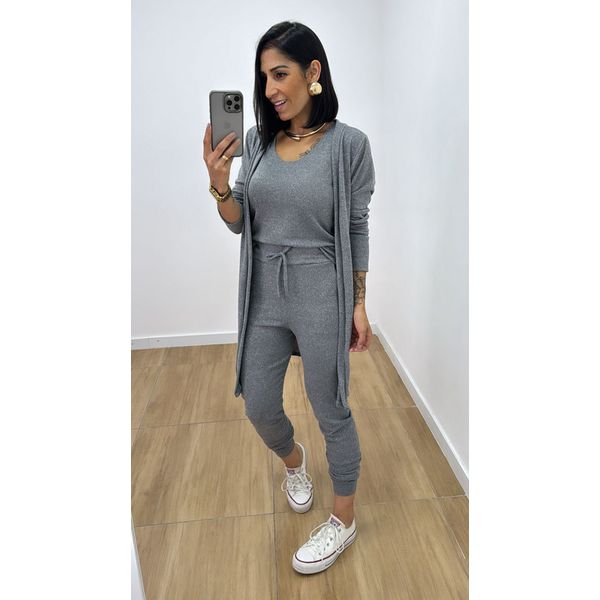 Conjunto Fernanda Cinza