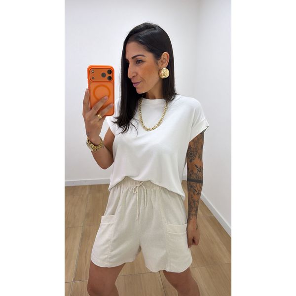Short Linho Natural