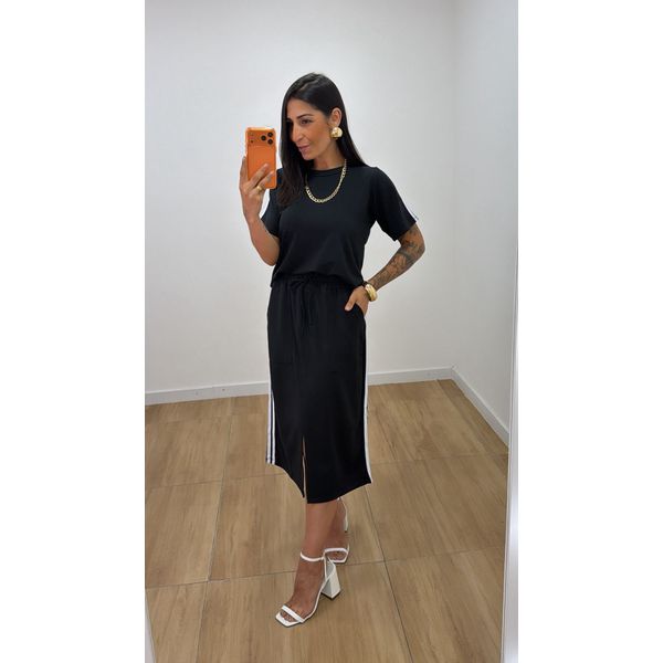 Conjunto Saia Kaly Preto