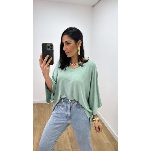 Blusa Valentina Bassi Verde Menta