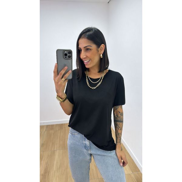 Tshirt Suede Preta