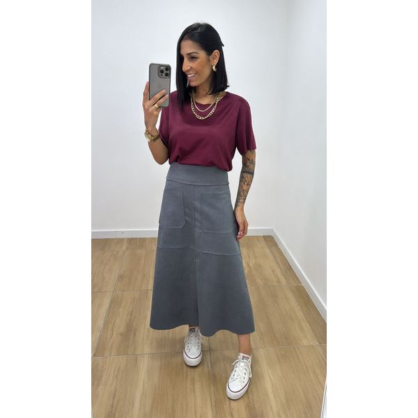 Saia Charlote Cinza
