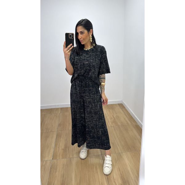 Conjunto Juliana Estampado Preto